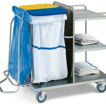 stainless steel laundry trolley